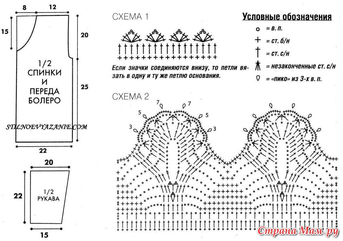 Схема рукава для детского платья крючком схема