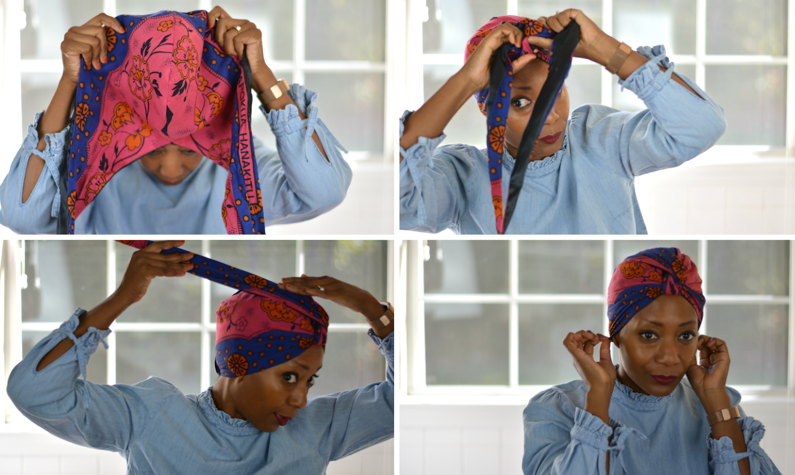 Как завязать чалму из шарфа — фото и видео-уроки