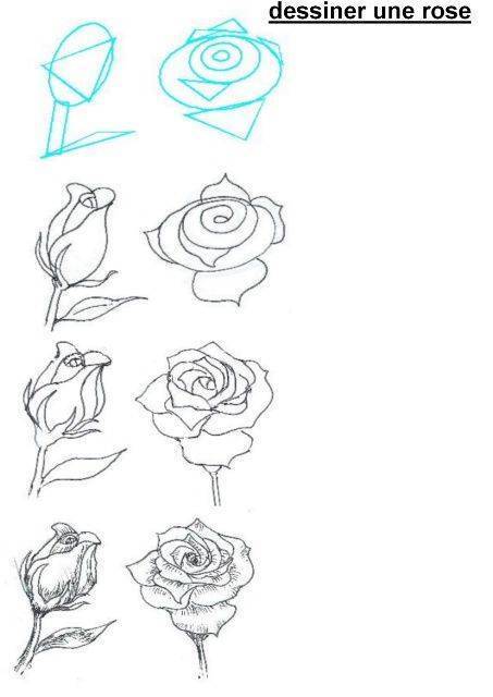 Как нарисовать красивую розу поэтапно легко (20 способов)