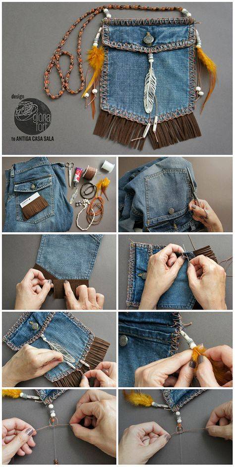 Что можно сделать из старых джинсов своими руками: выкройки и фото