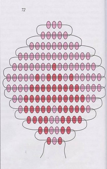 Схема плетения розы из бисера