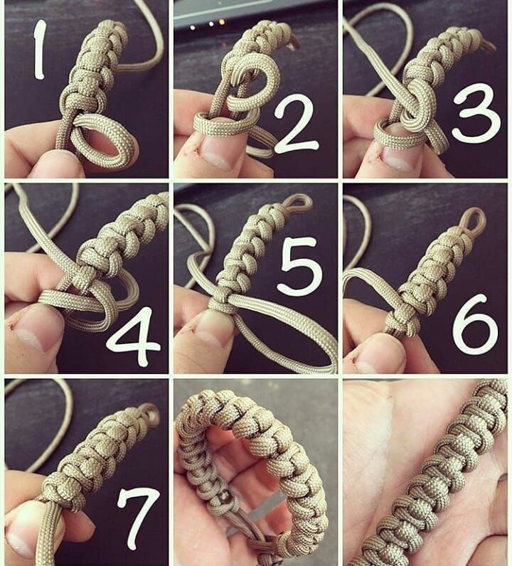 Браслет своими руками из шнурков для начинающих: схема