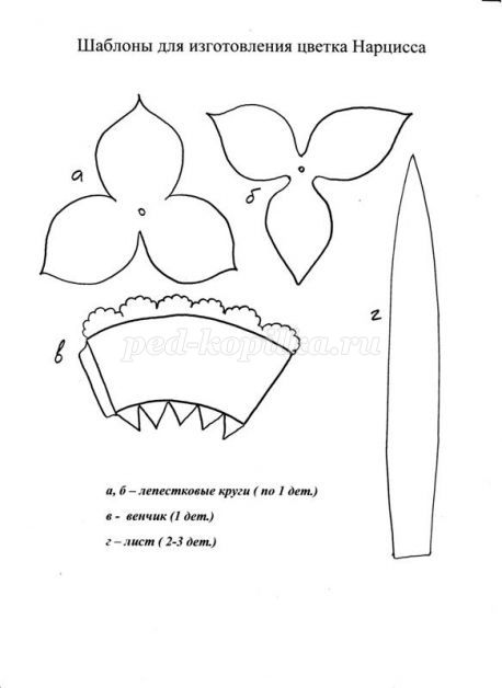 Нарцисс из фоамирана своими руками схемы шаблоны
