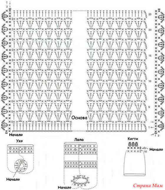 Машина крючком схема