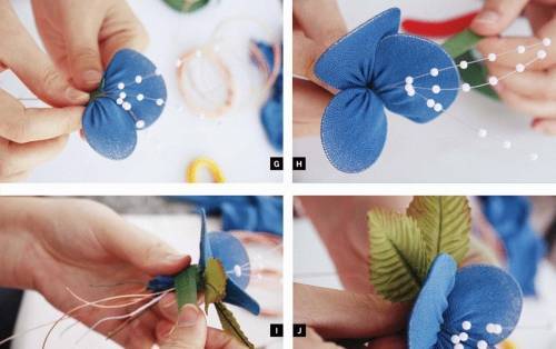 Как сделать цветы из ткани, лент своими руками пошаговая инструкция