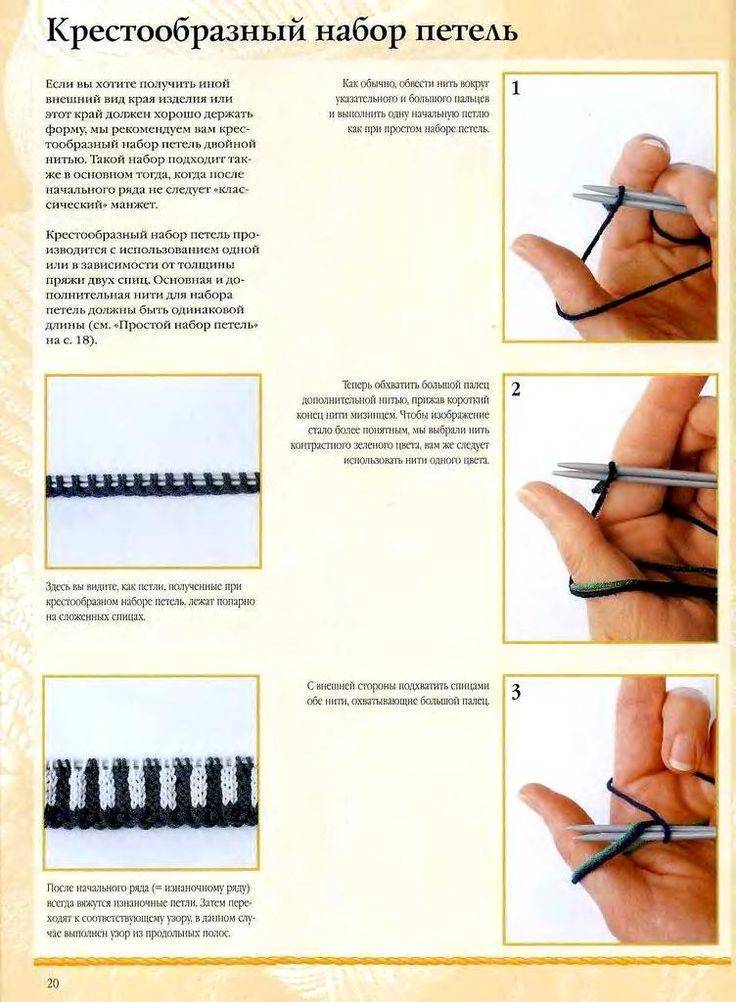 Итальянский набор петель спицами: последовательность вязания различными способами, изготовление резинки 1х1 и 2х2, видео с мастер классом