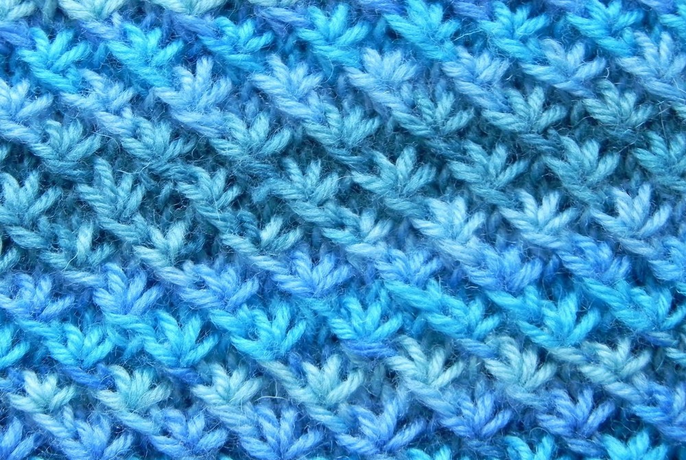 Узор звёздочки спицами ⋆ страна рукоделия - вязание и вышивка своими руками
