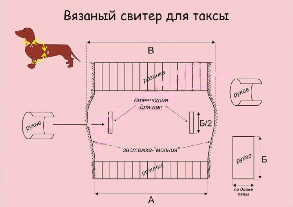 Одежда для таксы выкройка