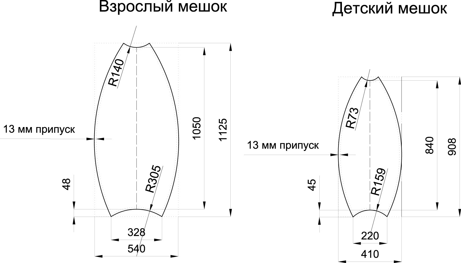 мягкое кресло мешок своими руками выкройки