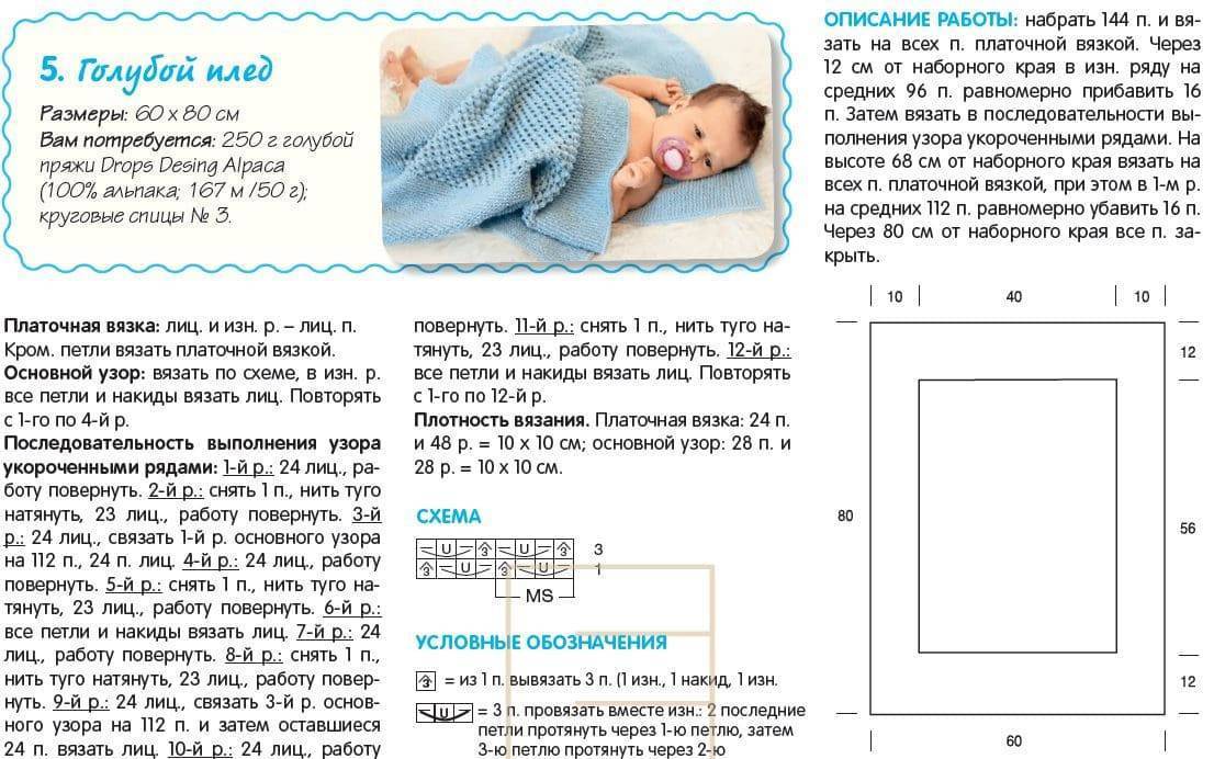 Плед крючком для новорожденных: схемы, пошаговое описание, фото