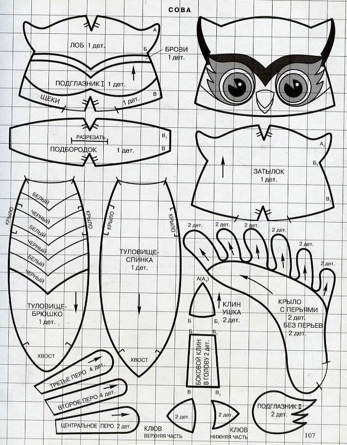 Подушка сова своими руками: выкройка, фото и схемы совушки, как сшить, пошаговая инструкция