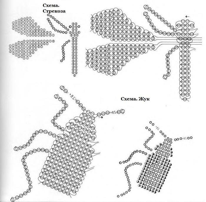 Насекомые из бисера: 18 идей ► жук, муха, шмель и кузнечик ◀