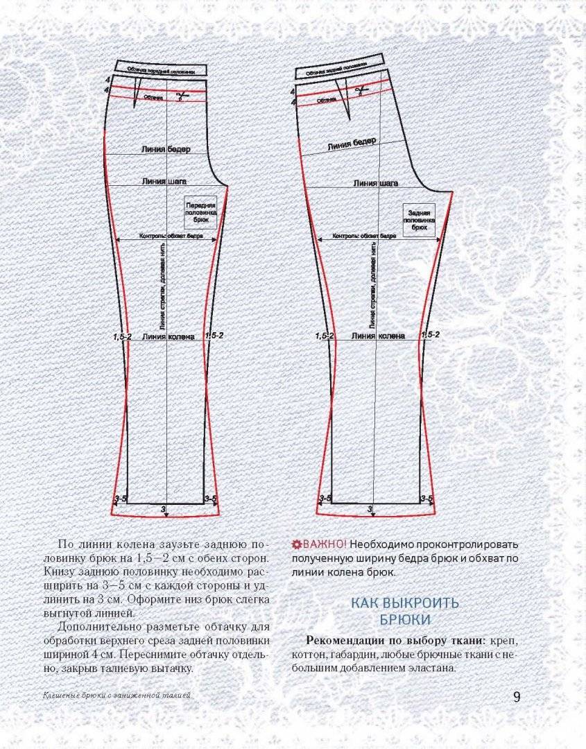 Выкройка брюк, построение , как сшить брюки своими руками - технология и инструкция пошагово, мастер-класс