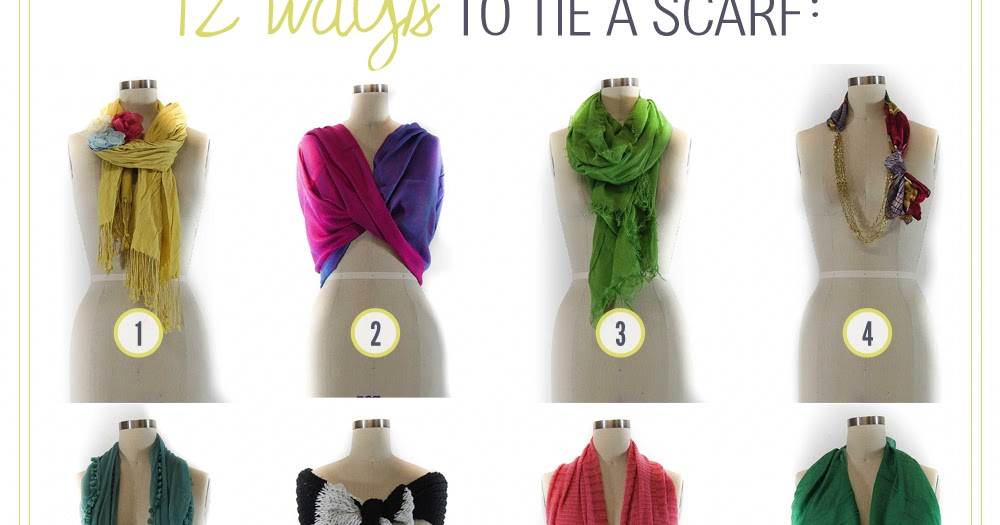 Как завязать платок на шее разными способами ?