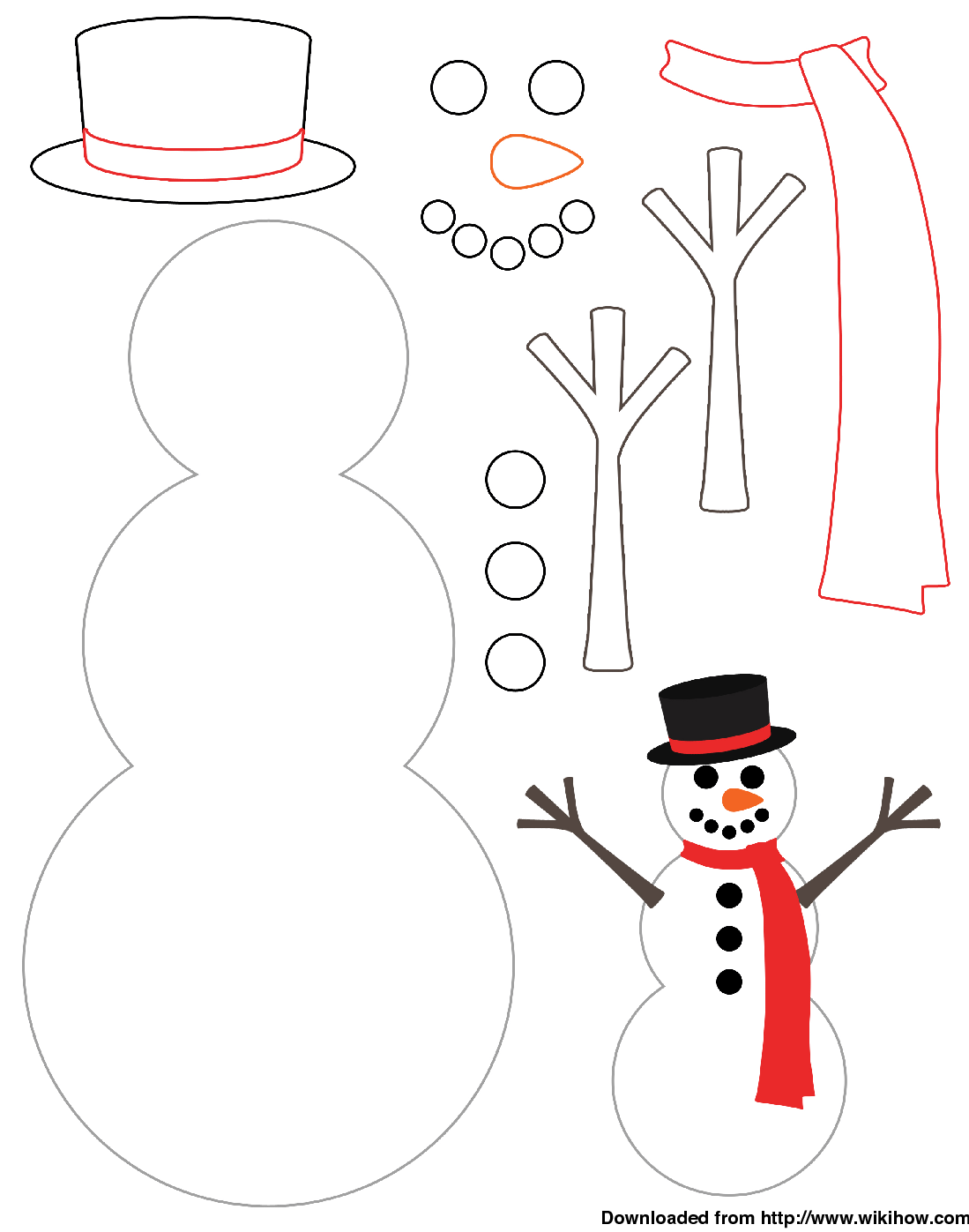 Снеговик для вырезания из бумаги. Аппликации "Снеговик". Снеговик шаблон. Снеговик шаблон для поделки. Поделка Снеговик из бумаги.
