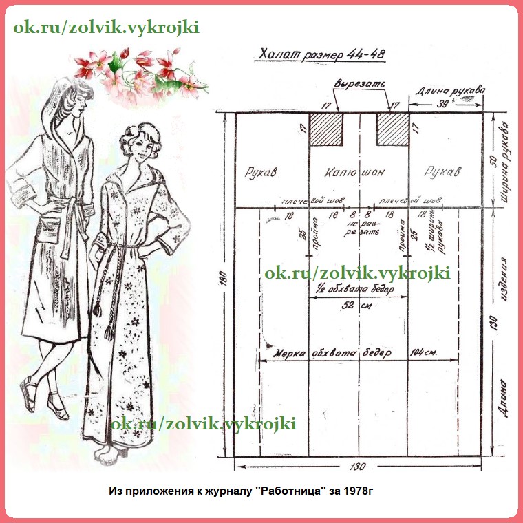 Как сделать выкройку халата с запахом для начинающих пошаговая инструкция
