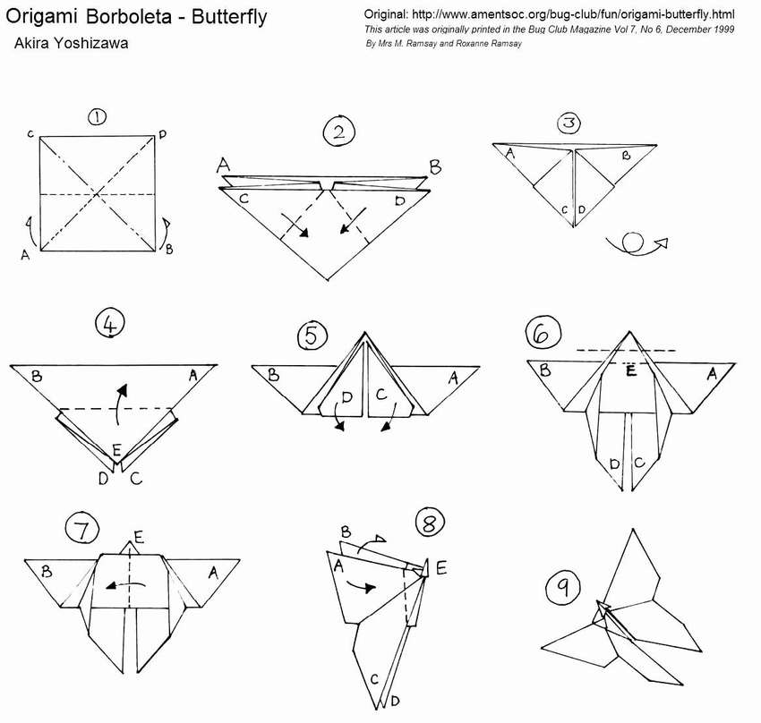 Пошаговая инструкция как сделать бабочку из бумаги в технике оригами