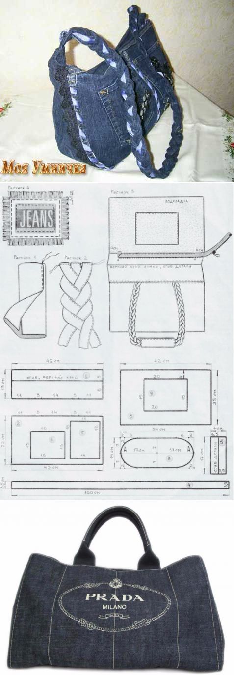 Сумка из джинсов своими руками - подробная инструкция, оригинальные идеи дизайна своими руками + схемы и чертежи