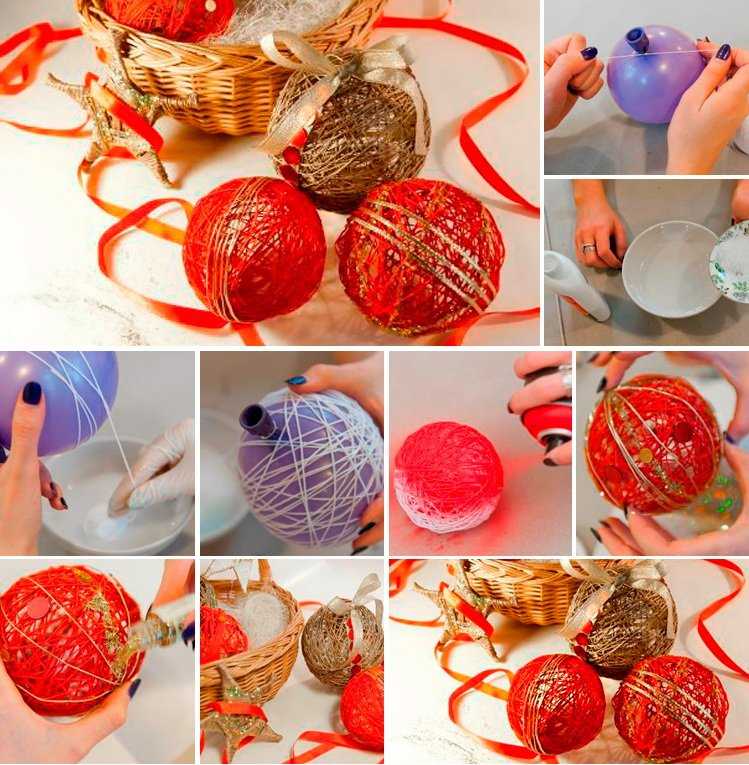 Ёлочные игрушки своими руками- поделки из подручных материалов
