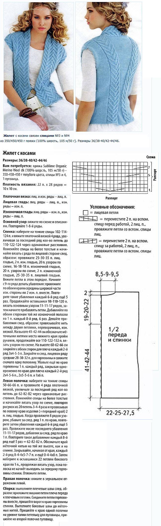 8 модных вязаных жилетов с описанием вязания - weknit