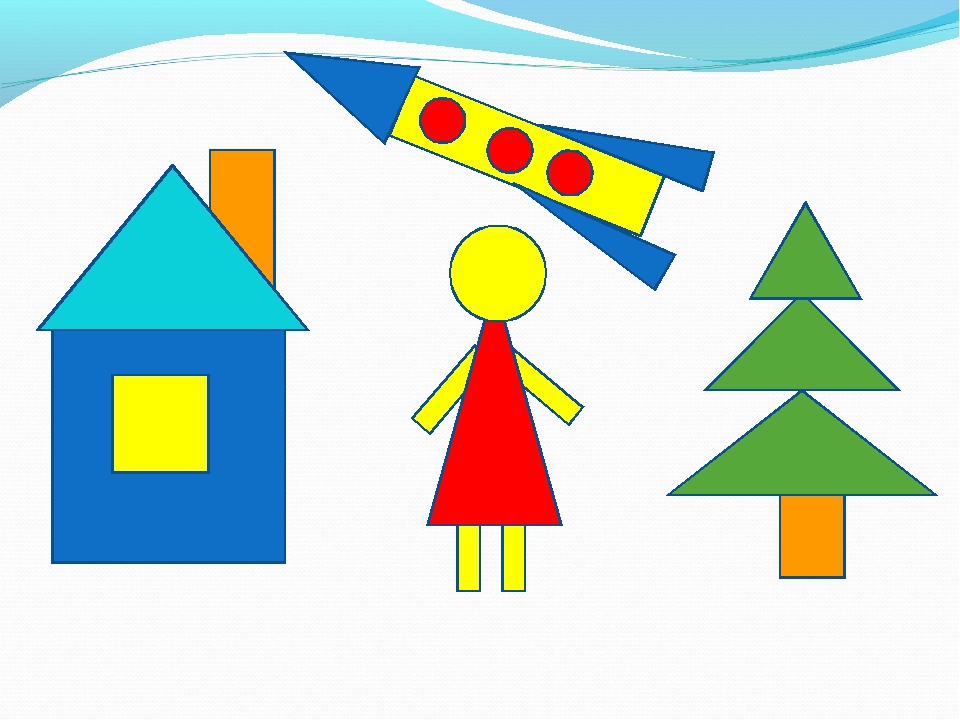 Аппликации из геометрических фигур - поделки для детей в 2019 году