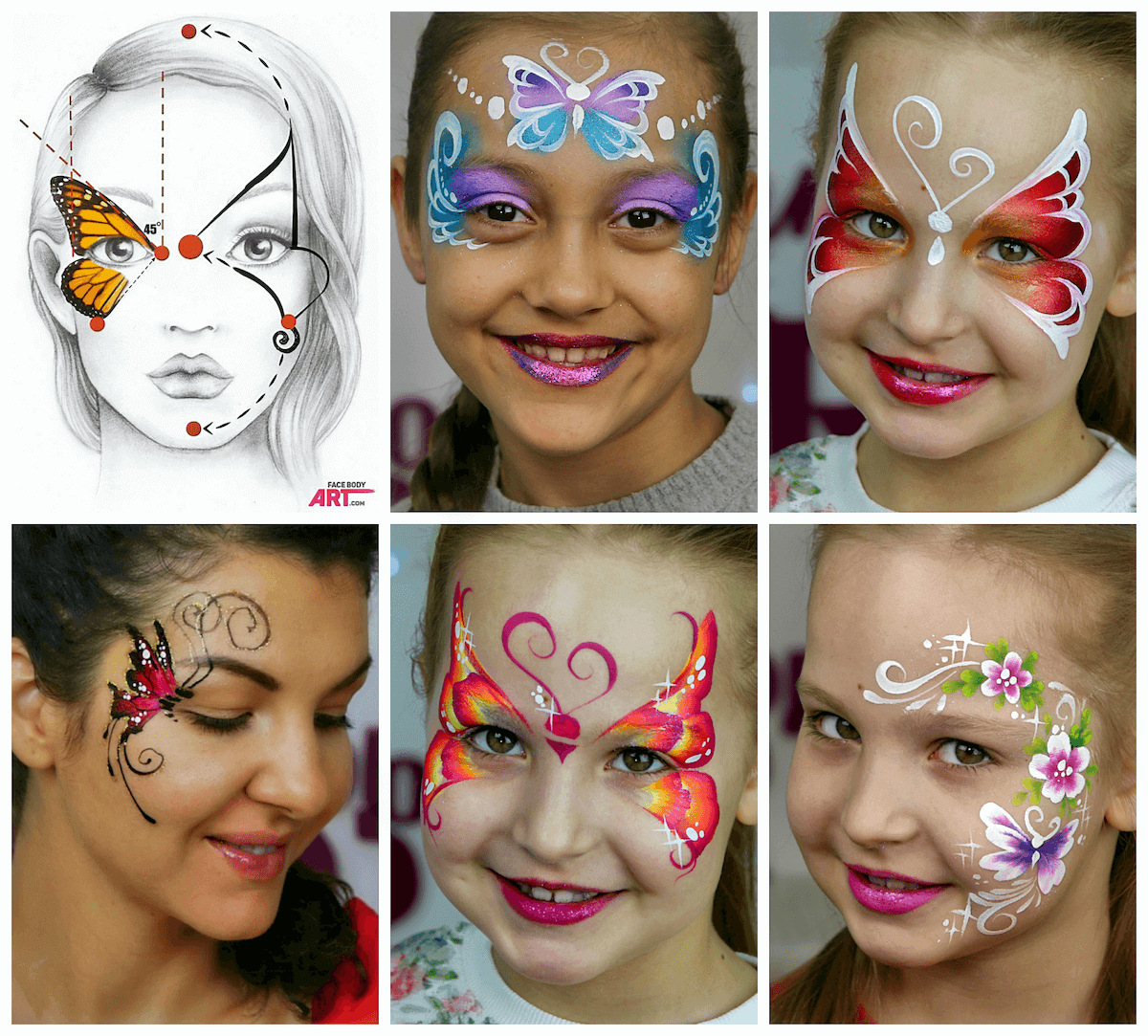 Аквагрим для детей: особенности и условия для начинающих, как разрисовать лицо девочке и мальчику