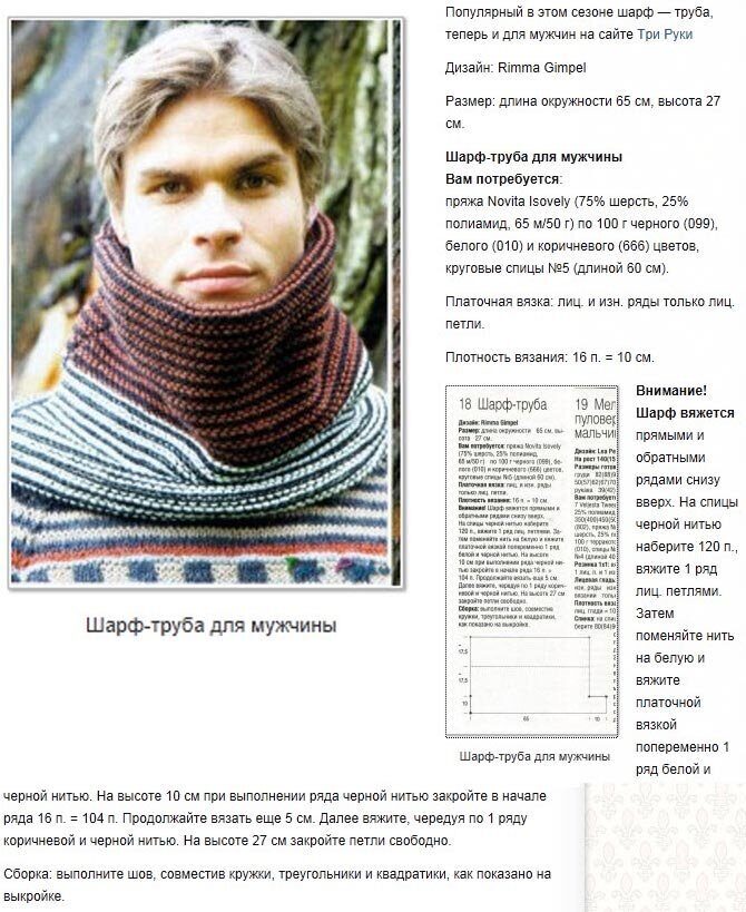 Как связать шарф-снуд спицами: схемы вязания и видео инструкция вязания шарфа
