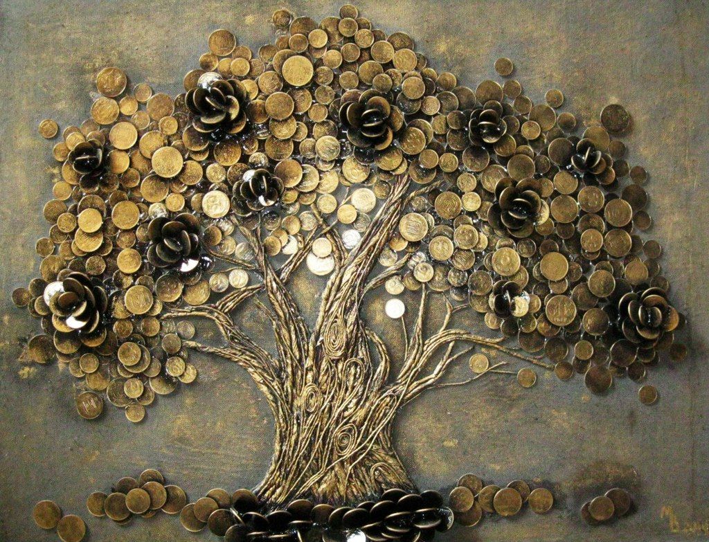 Денежное дерево из монет своими руками: варианты и этапы изготовления топиария и других поделок