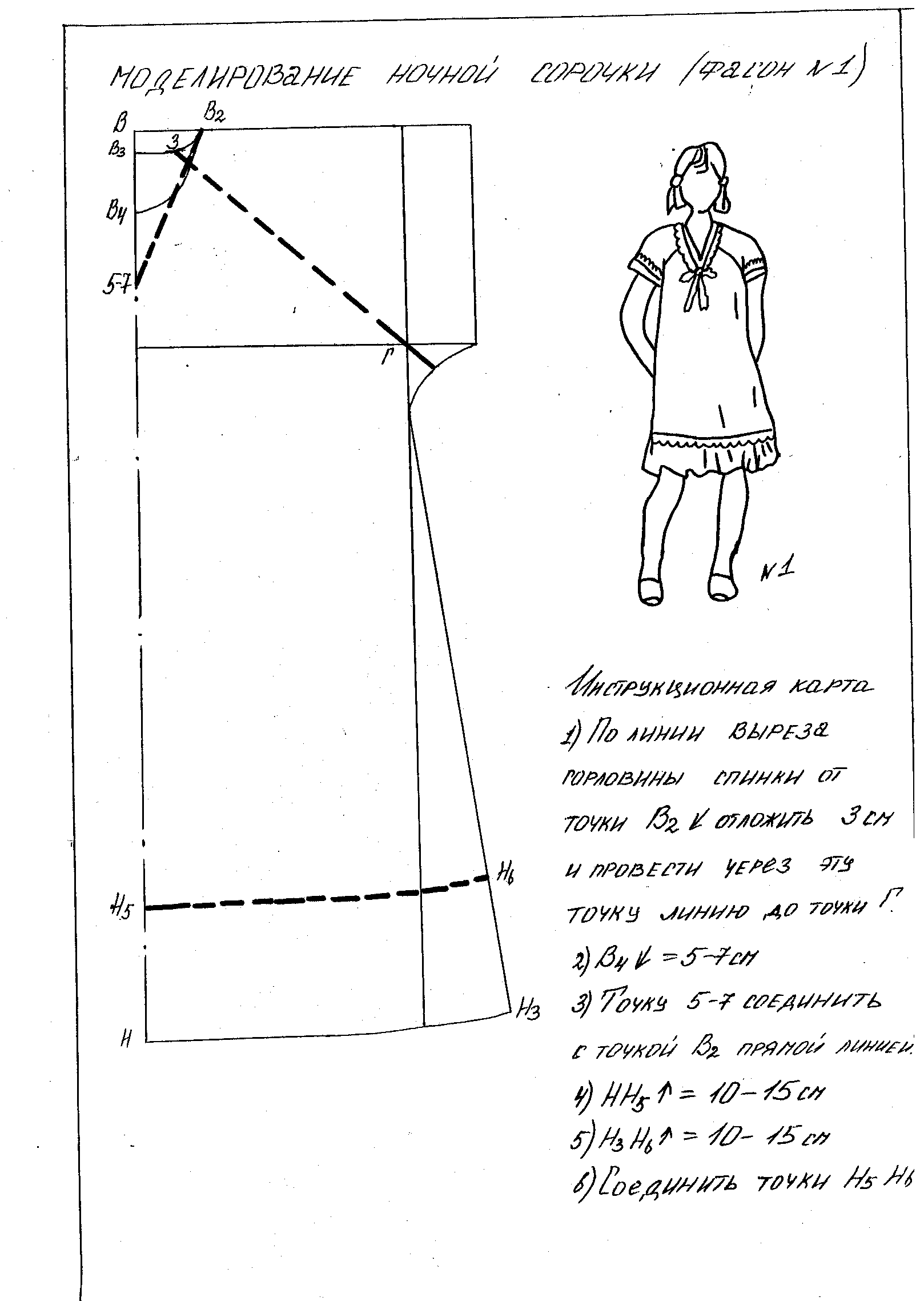 Чертеж туники 6 класс