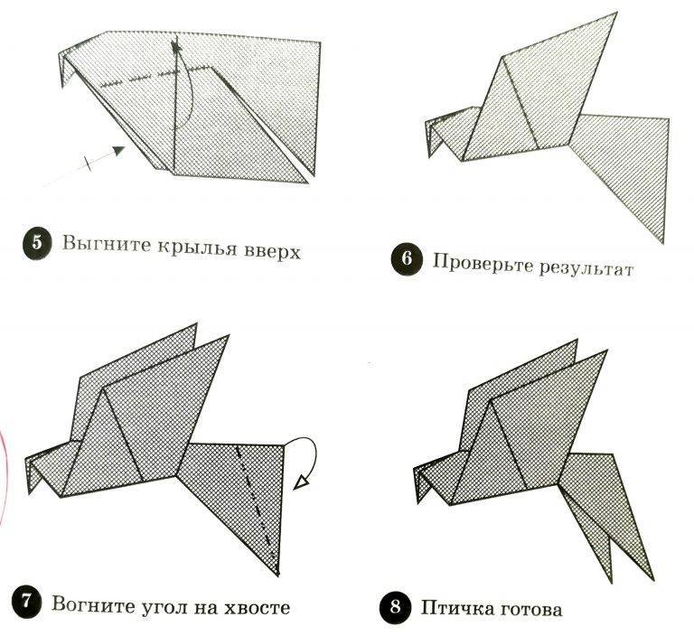 Оригами птица из бумаги: схемы, этапы и пошаговое описание как сделать оригами (140 фото)