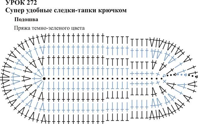 Ажурные тапочки крючком схемы и описание