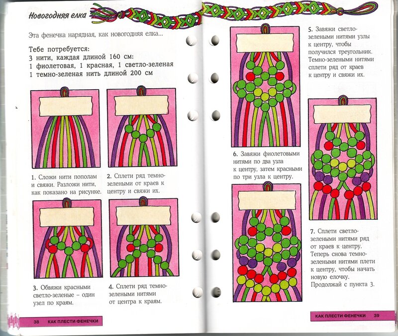 Схемы плетения фенечек из ниток: инструкция с фото