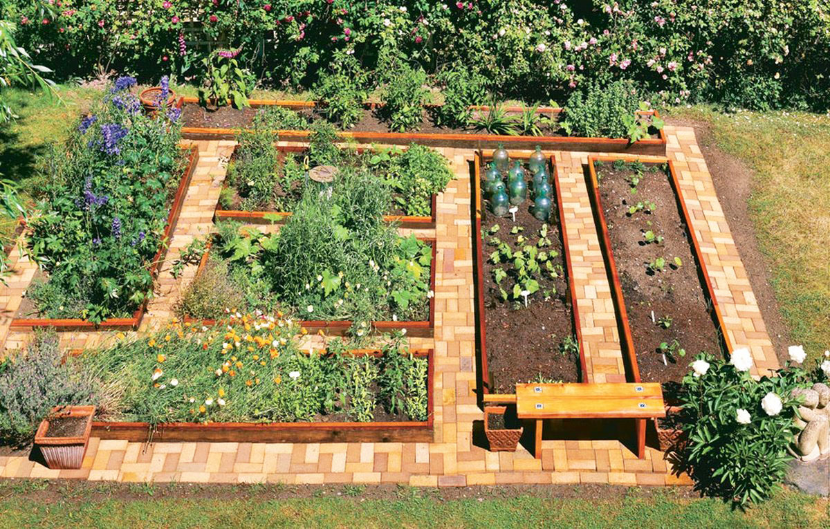 Фото дизайна огорода в частном доме своими руками