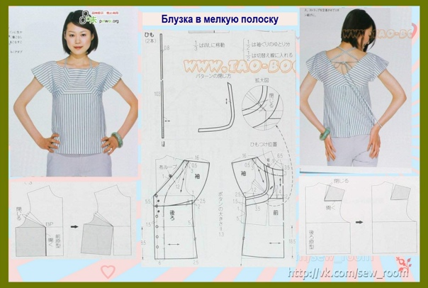 Модели и выкройки блузок для женщин