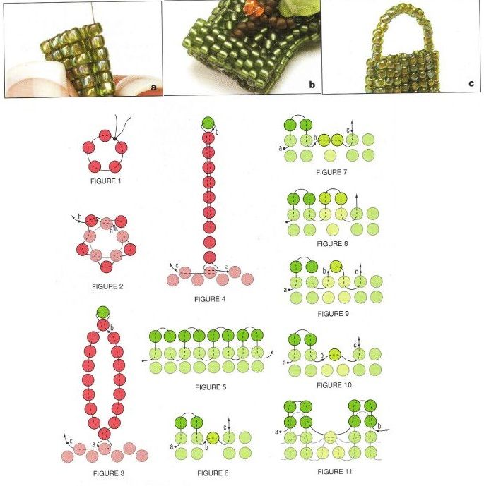 Браслет из бисера для начинающих схемы пошагово