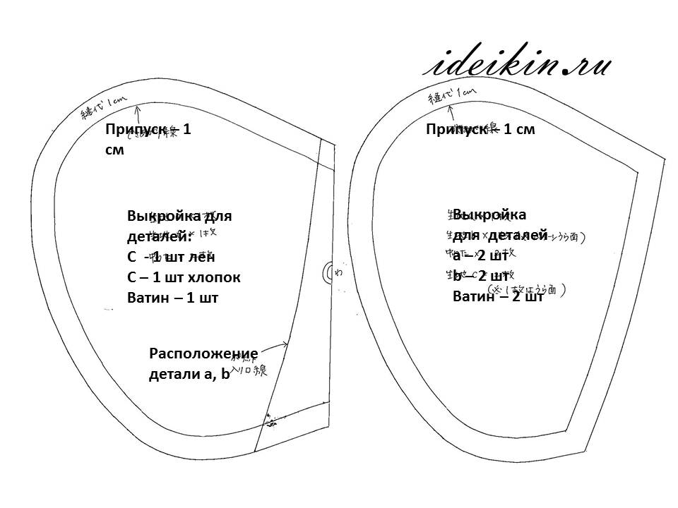 Выкройка красивой прихватки