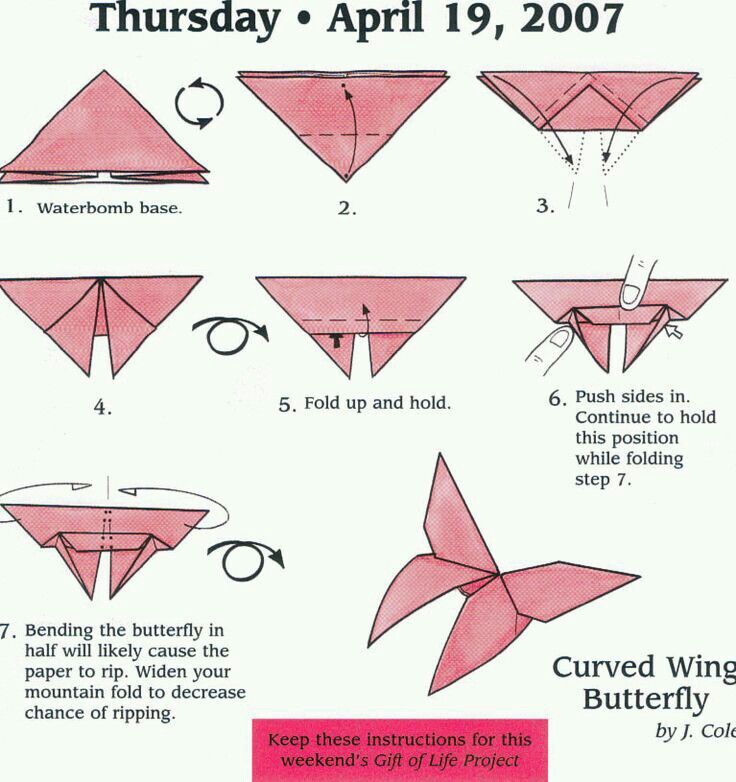 Бабочки-оригами из бумаги - оригами из бумаги