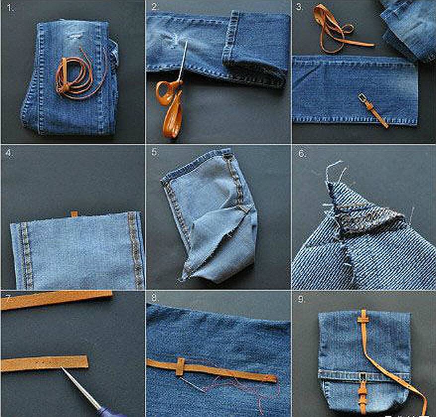 Поделки и украшения из старых джинсов своими руками: мастер класс, инструкция