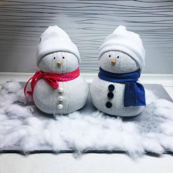 Махровые снеговики своими руками или как сделать новогодние сувениры для друзей