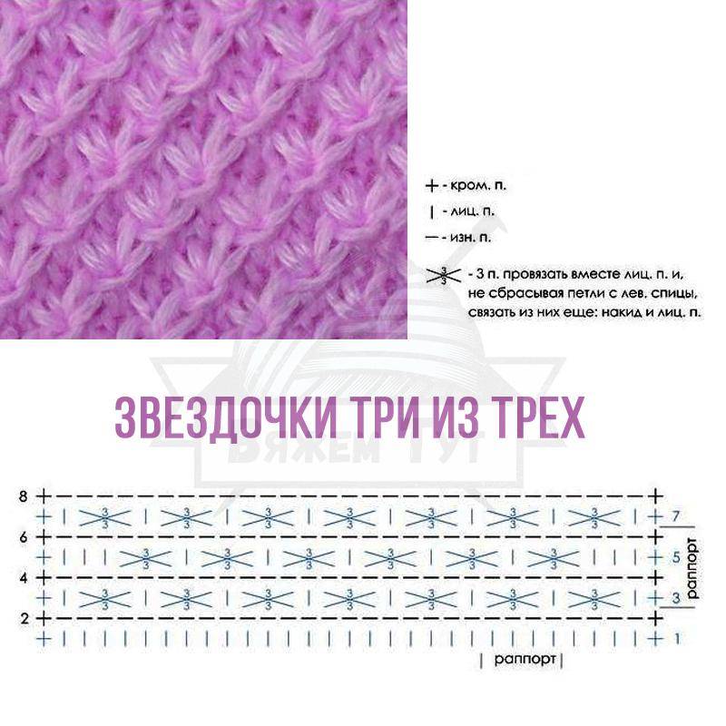 Рисунок звездочка крючком