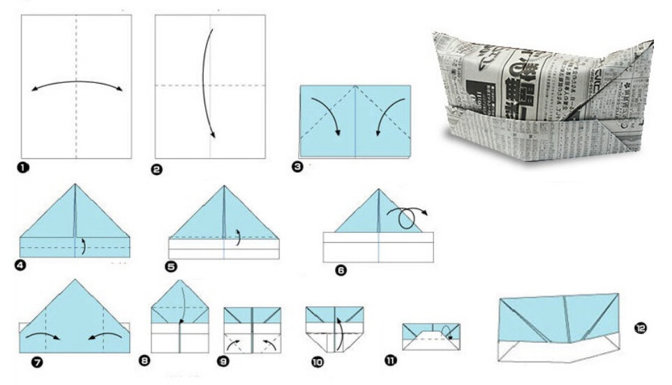 Как сделать морскую пилотку из бумаги. как сделать пилотку из газеты легко и быстро