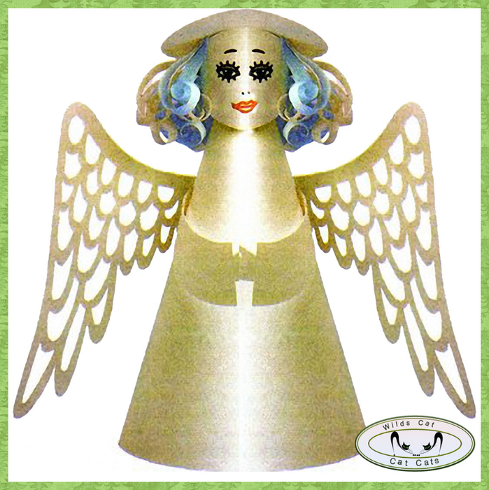 Ангелы из бумаги, белые (описание и трафареты)