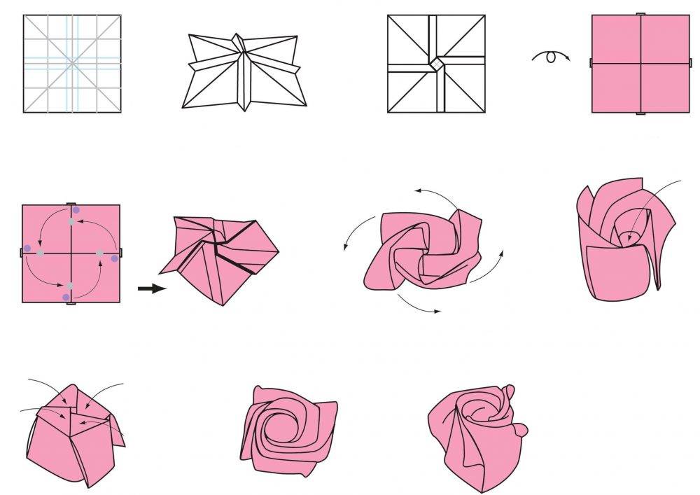 Роза-оригами из бумаги: открываем в себе новые способности 