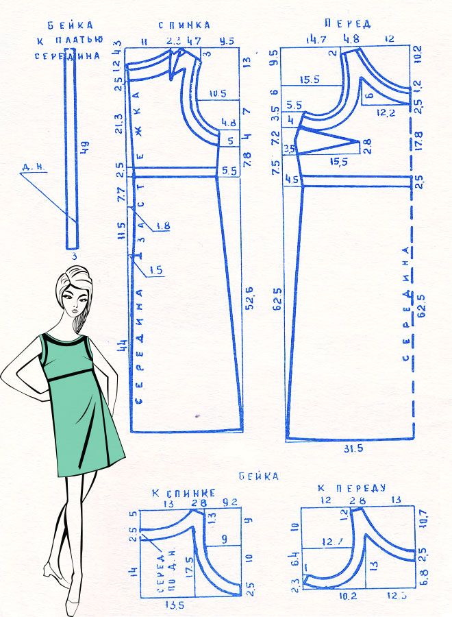 Как сделать выкройку платья для начинающих пошаговая инструкция для женщин большого размера