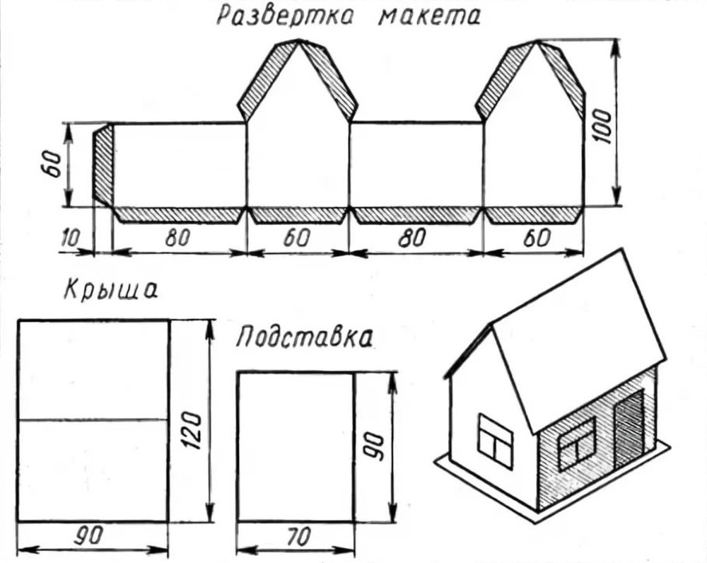 Макет дома из бумаги своими руками: два простых способа изготовления с подробными инструкциями