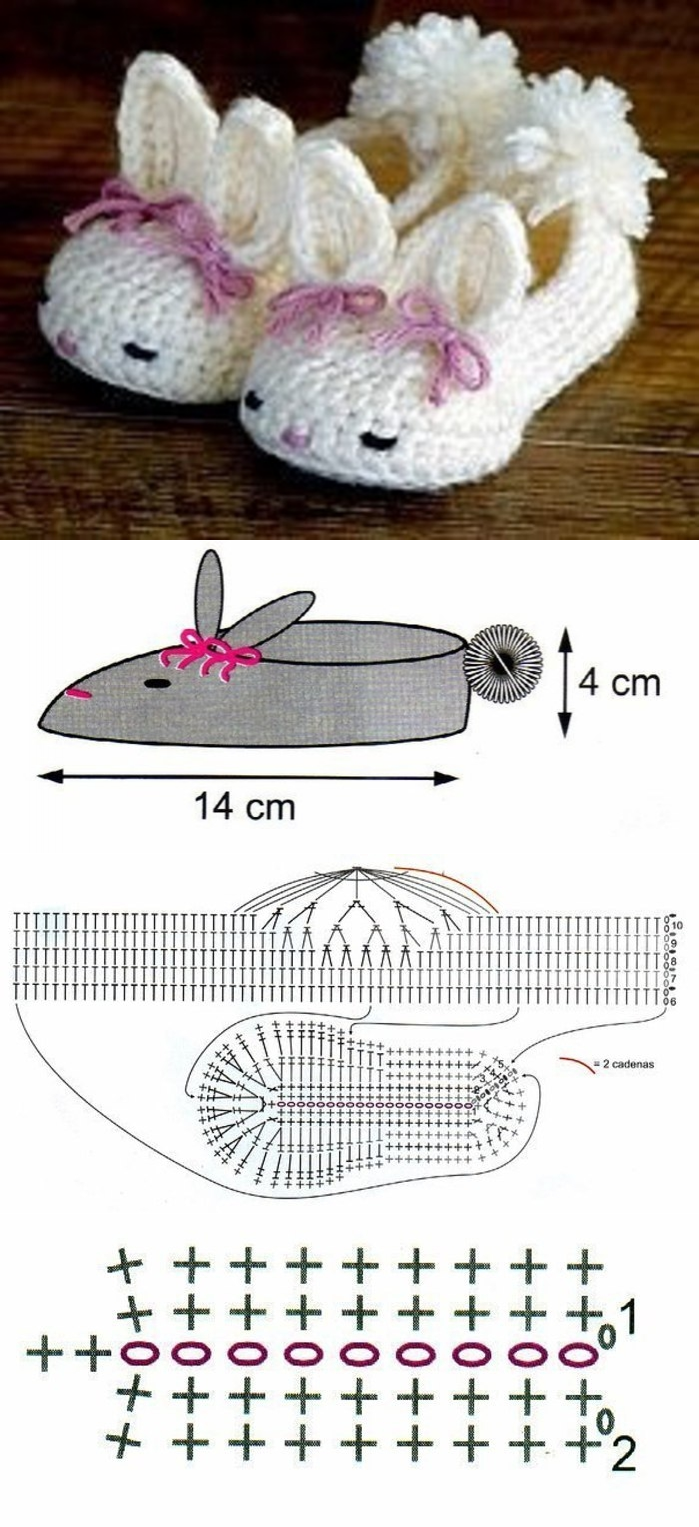 Тапочки крючком с описанием