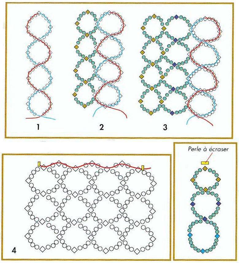 Как сделать браслет из бисера схемы