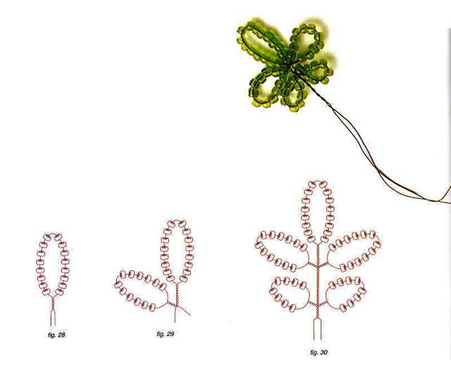 Клевер схема плетения из бисера