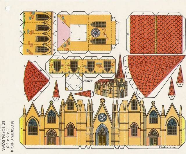 Макет храма из бумаги своими руками схемы развертка для склеивания