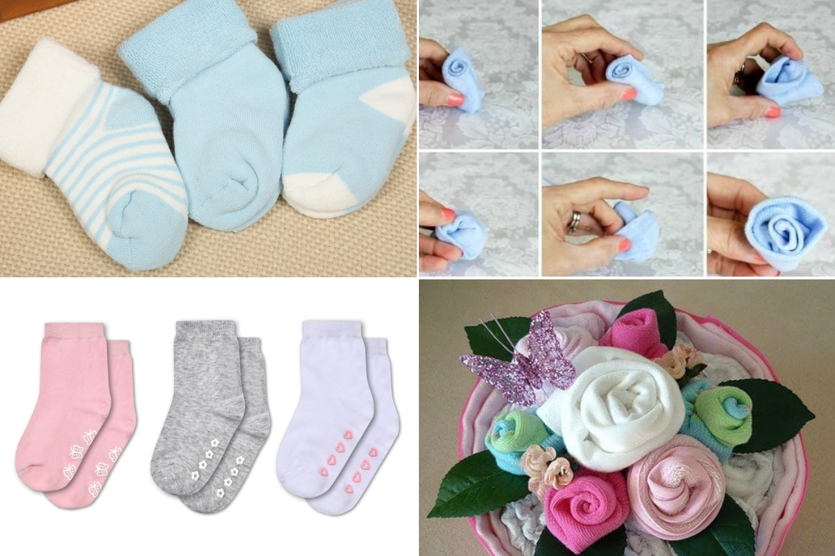 Букет из носков – как сделать необычное оформление и красивый подарок своими руками (95 фото)